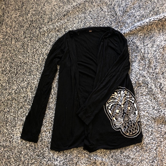 Sweaters - NWOT | Cardigan with Skull Design